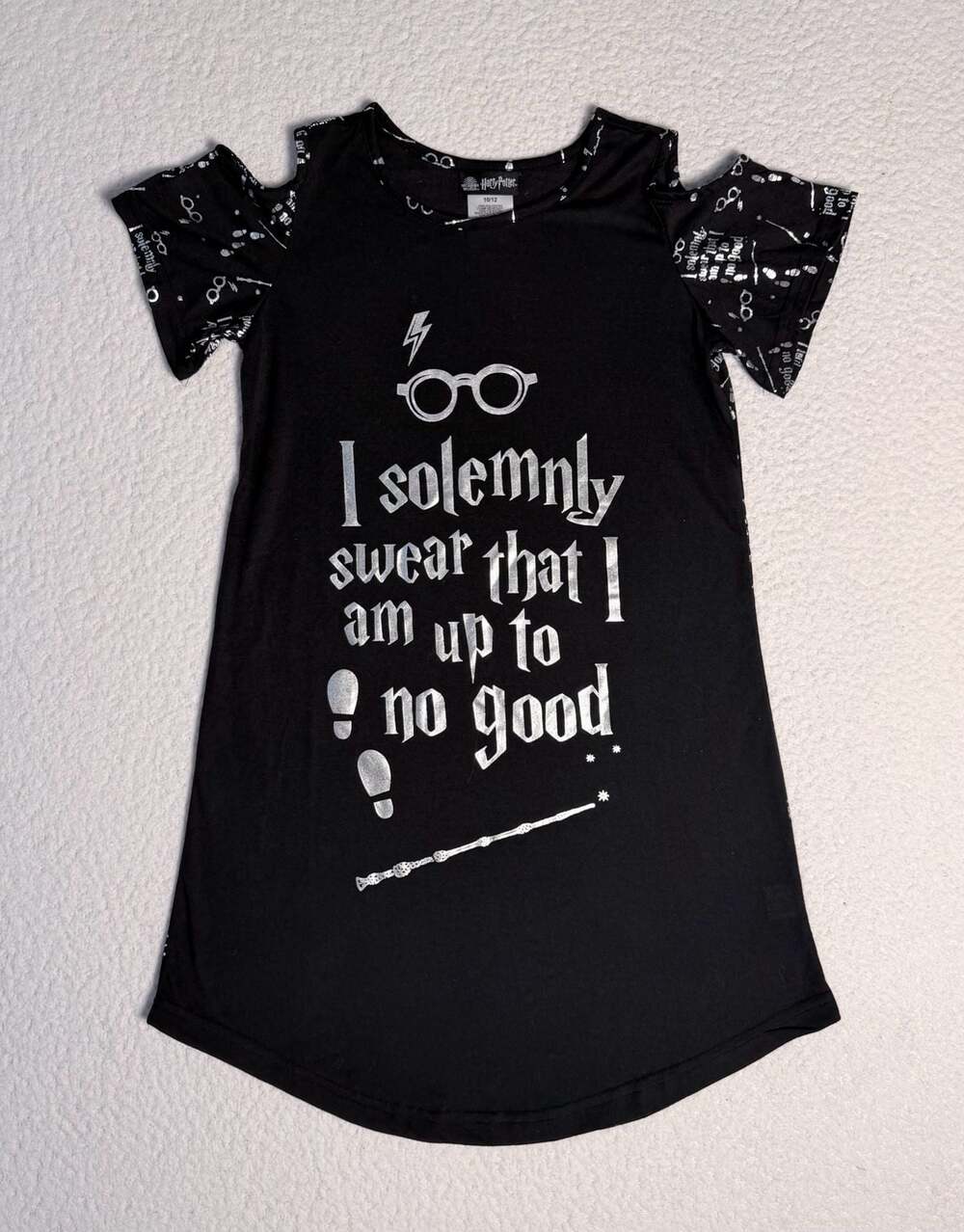 Harry Potter Wizarding World Girls Cold Shoulder Nightgown Size 10/12